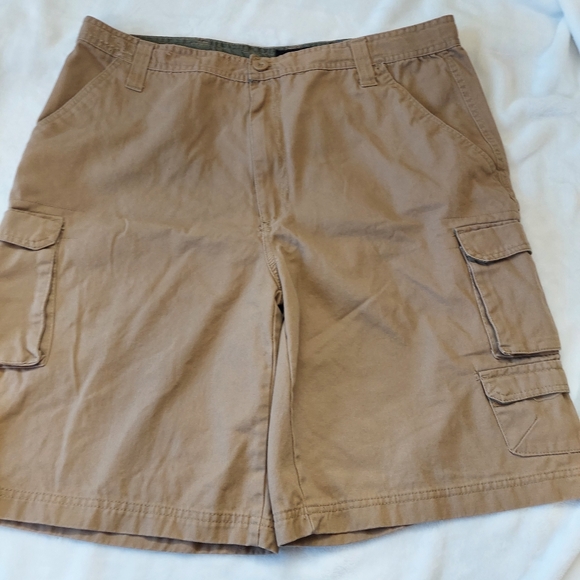 Rugged Wear Other - RUGGED WEAR Cargo Short Men Sz 40 Khaki Utility Drawstring Hiking Outdoor Cotton